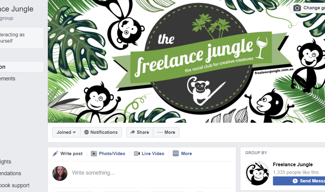 A screenshot of Australian freelance grassroots community the Freelance Jungle that is run by a Facebook marketing freelancer.