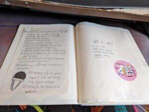 self-care and goals in productivity journal 